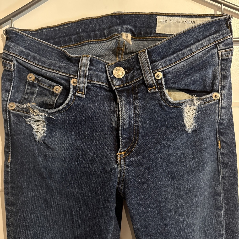 Rag & Bone Low Rise Skinny Jeans La Paz Women's  Size 25 Nearly New Blue Jeans